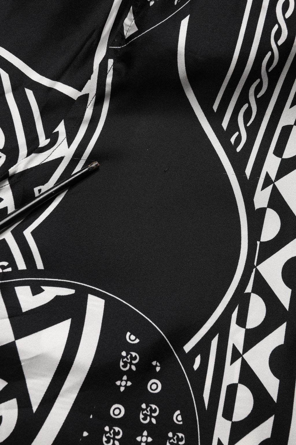 Black Silk Logo Print Short Sleeves Shirt