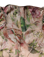 Multicolor Floral Silk Layered Maxi Dress