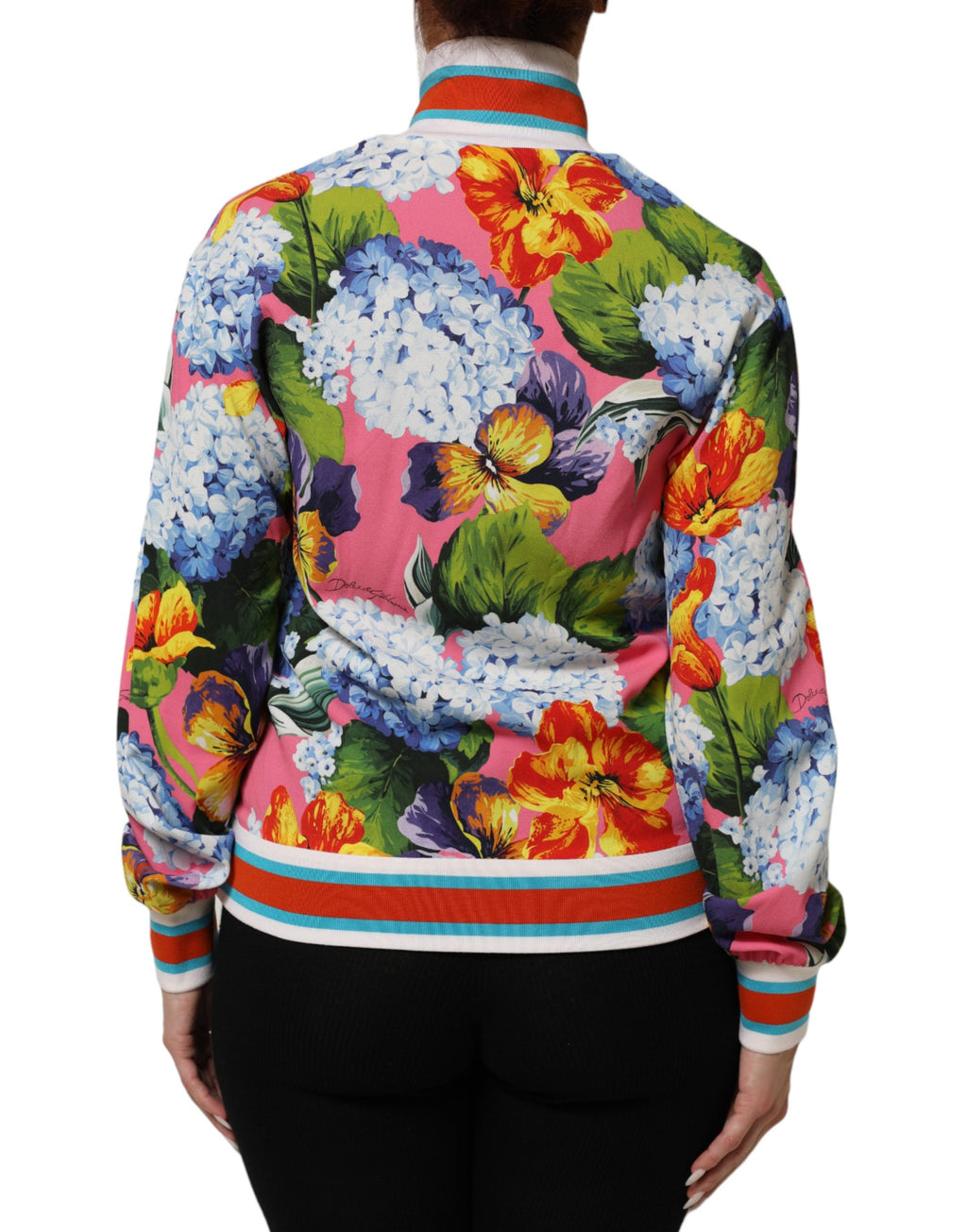 Multicolor Floral Print Zip Cardigan Jacket