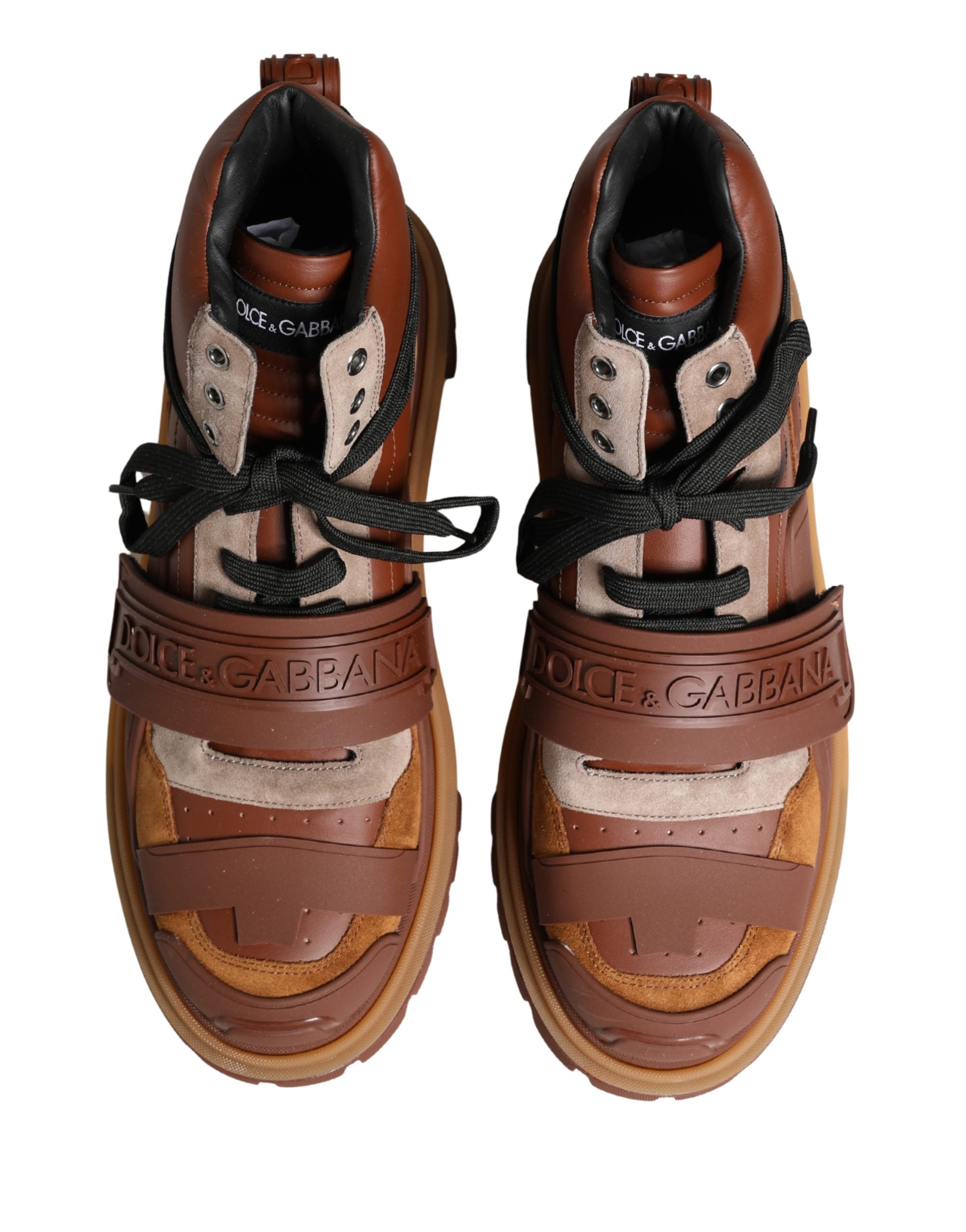 Brown Leather Trekking-Style Men Boots Shoes