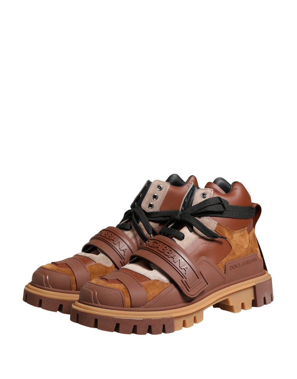 Brown Leather Trekking-Style Men Boots Shoes