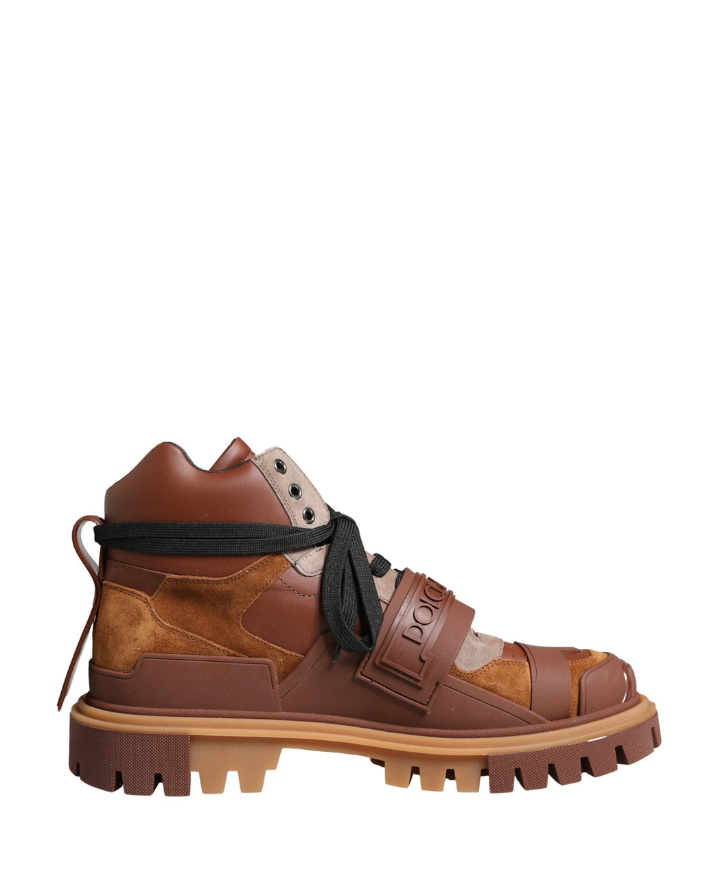 Brown Leather Trekking-Style Men Boots Shoes