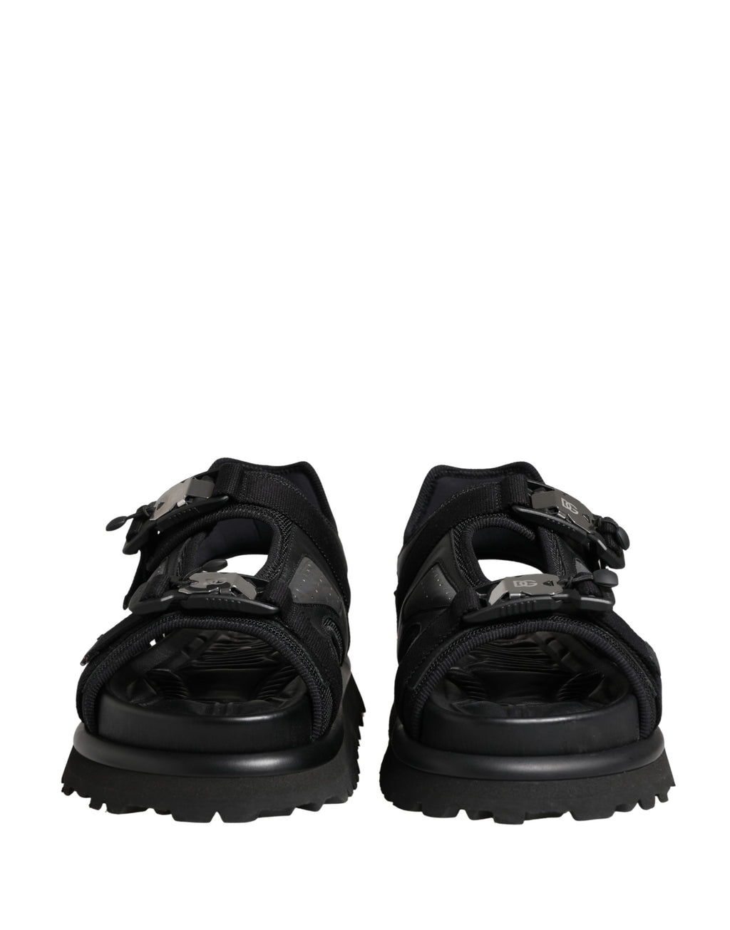 Black Logo Detailed Men Chunky Sandals Shoes