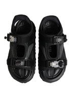 Black Logo Detailed Men Chunky Sandals Shoes