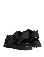Black Logo Detailed Men Chunky Sandals Shoes