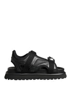 Black Logo Detailed Men Chunky Sandals Shoes