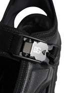 Black Logo Detailed Men Chunky Sandals Shoes