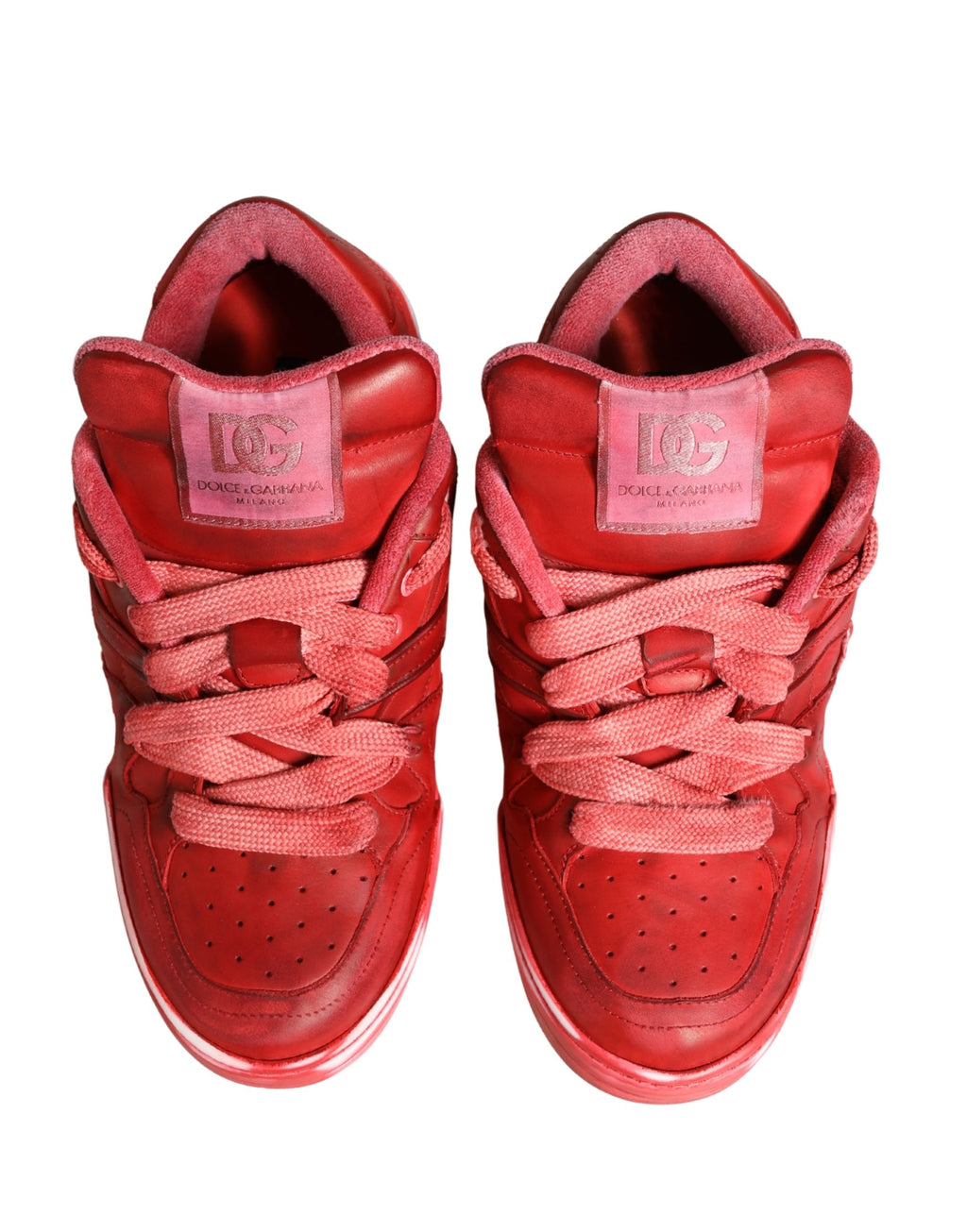 Red Distressed Suede Men Sneakers Shoes