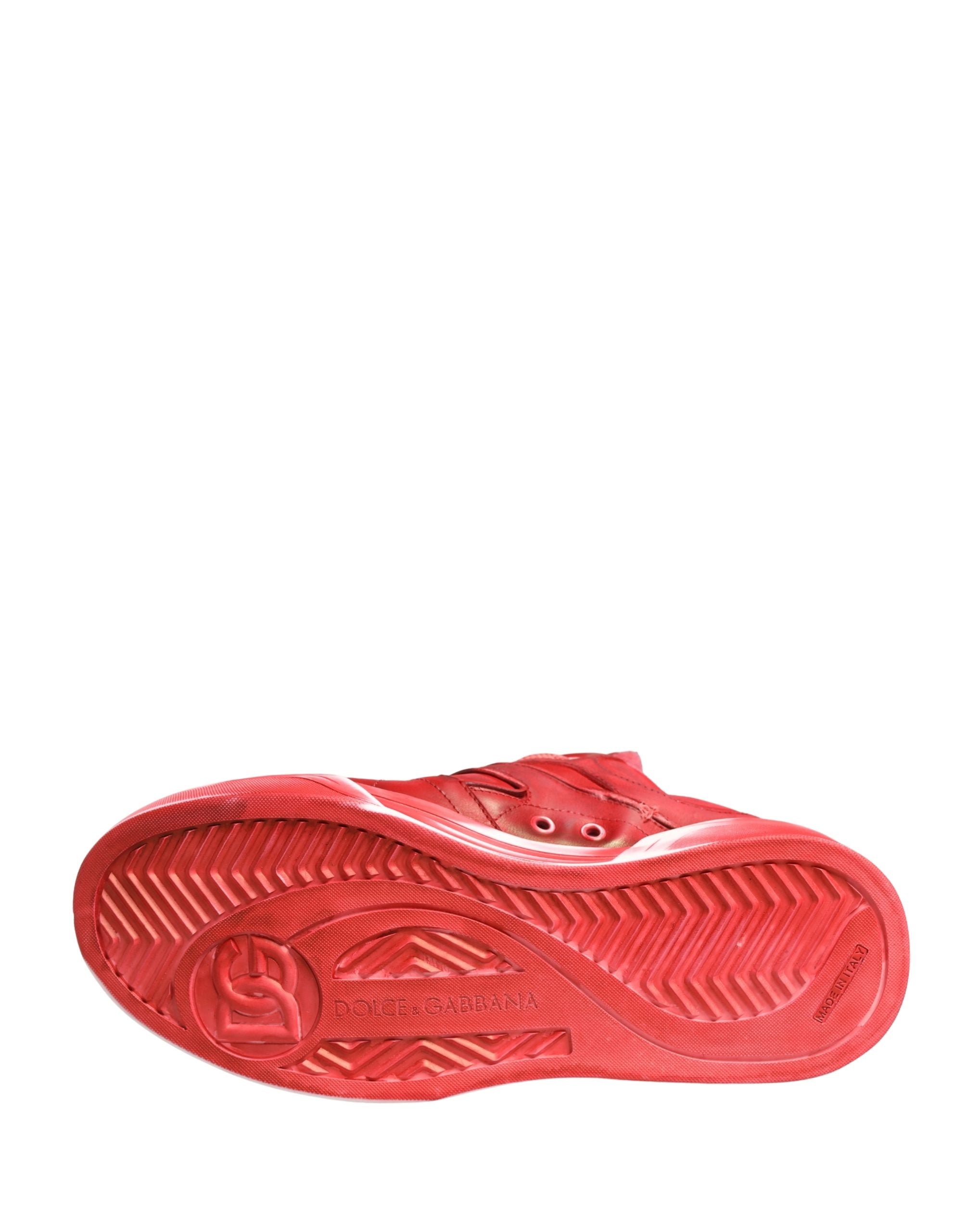 Red Distressed Suede Men Sneakers Shoes