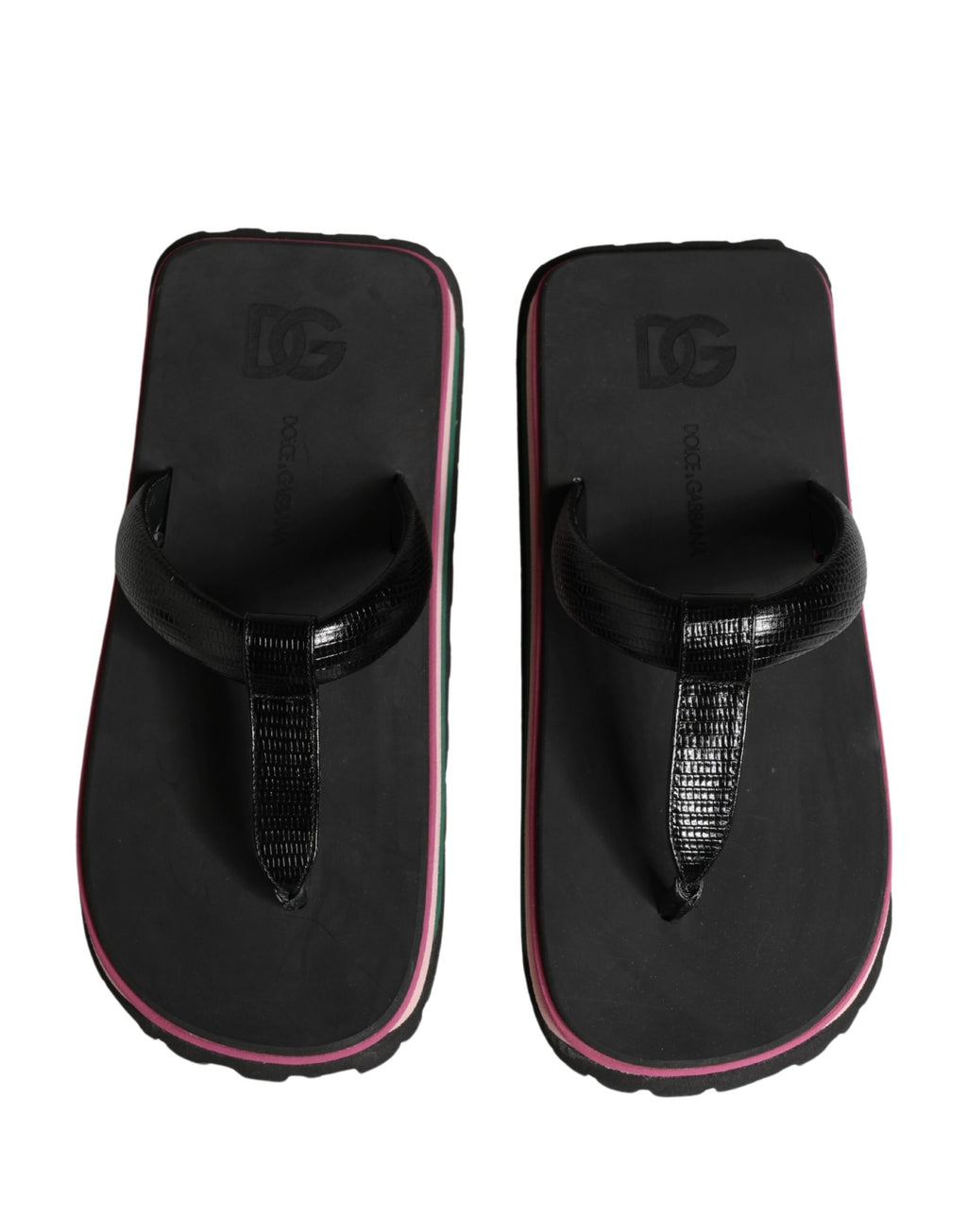 Multicolor Rubber Chunky Flip Flop Shoes