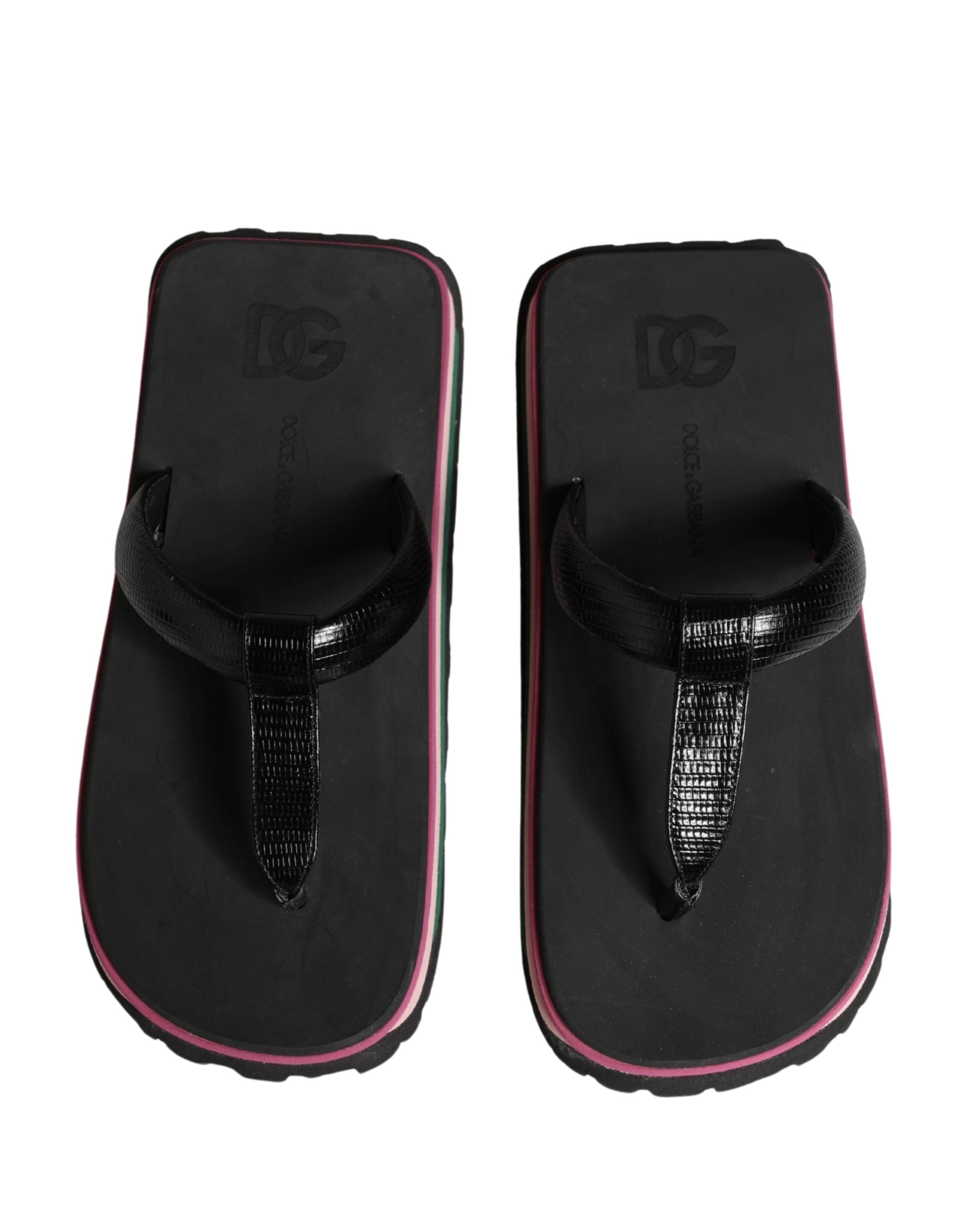 Multicolor Rubber Chunky Flip Flop Shoes