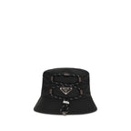 Black Recycled Polyamide Bucket Hat