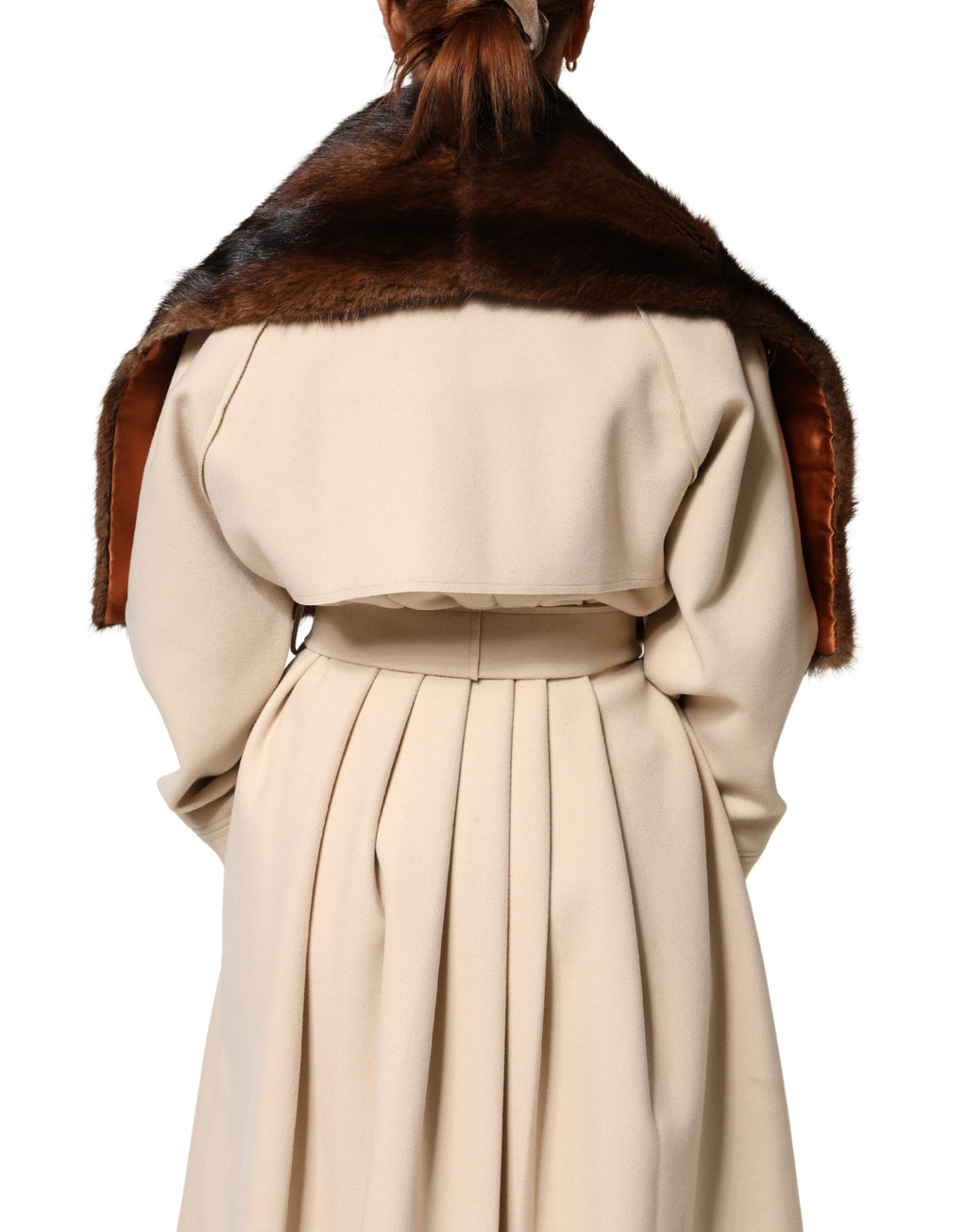 Black Brown Stripe Fur Shawl Wrap Scarf