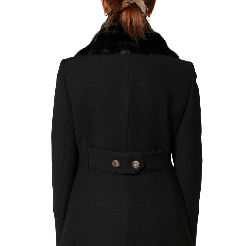 Black Fur Shawl Neck Wrap Cover Collar Scarf