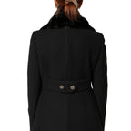 Black Fur Shawl Neck Wrap Cover Collar Scarf