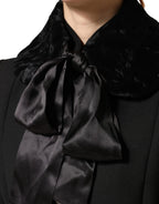 Black Lamb Fur Women Neck Warmer Winter Scarf