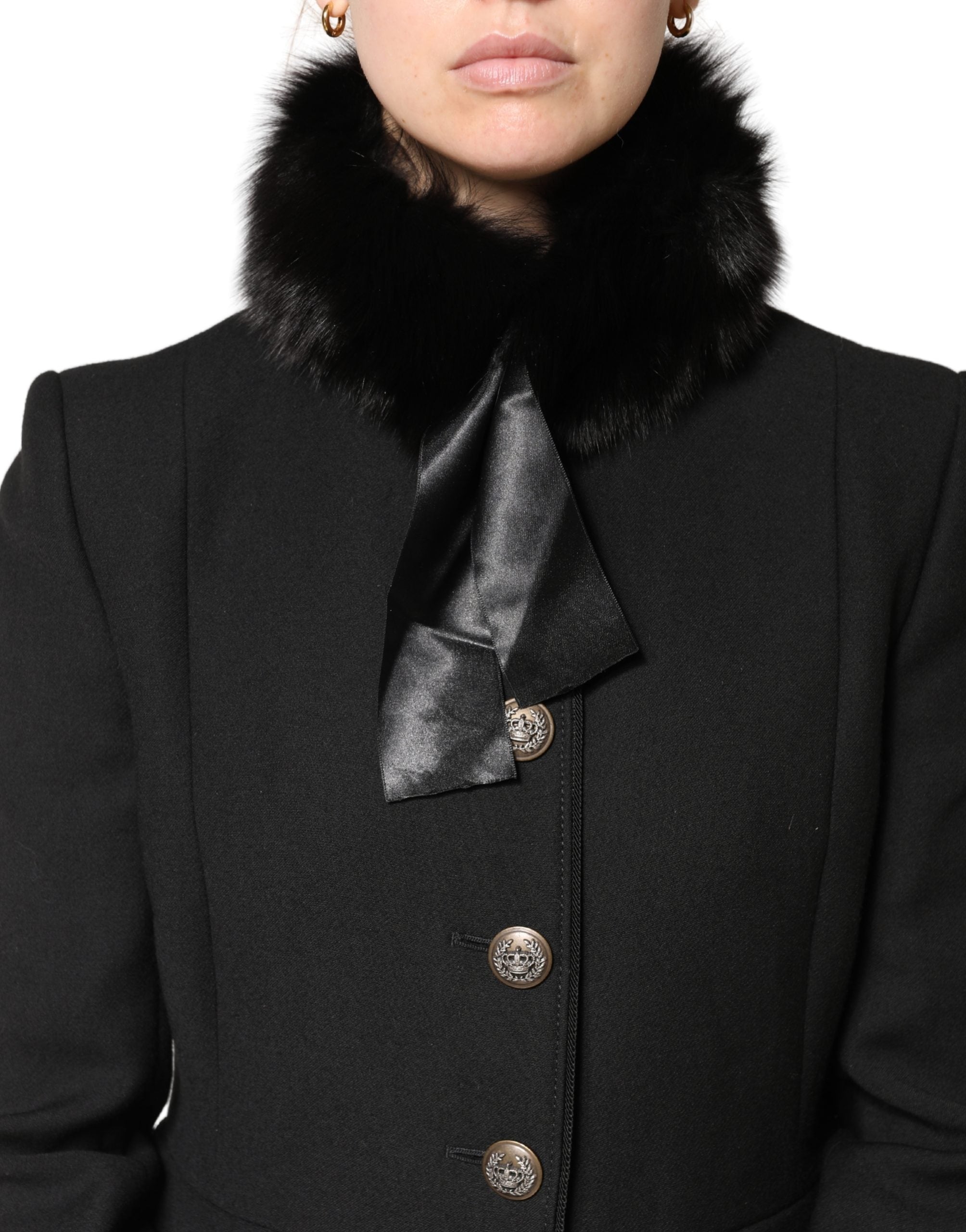 Black Fur Shoulder Collar Wrap Shawl Scarf