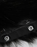 Black Fur Shoulder Collar Wrap Shawl Scarf