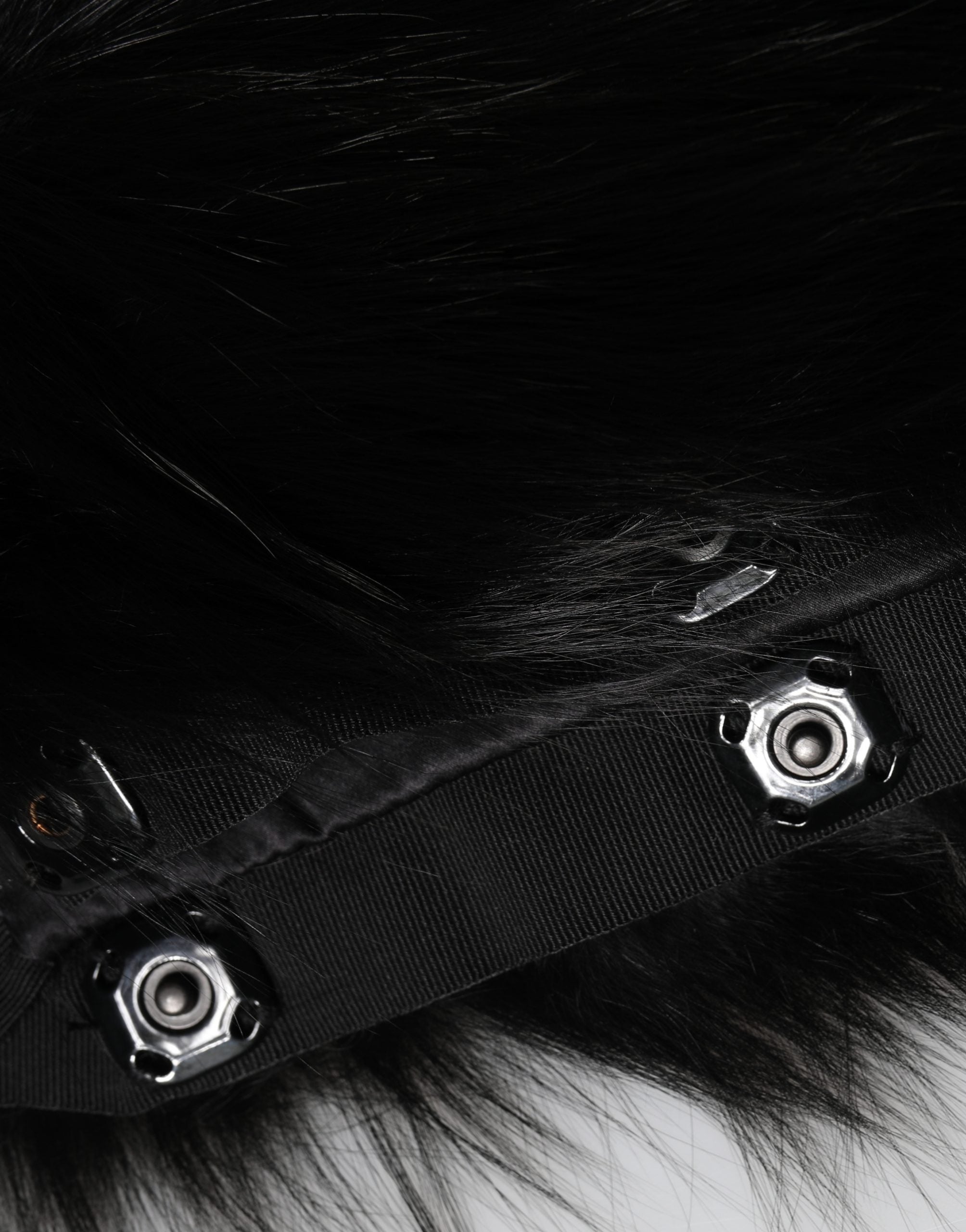 Black Fur Shoulder Collar Wrap Shawl Scarf