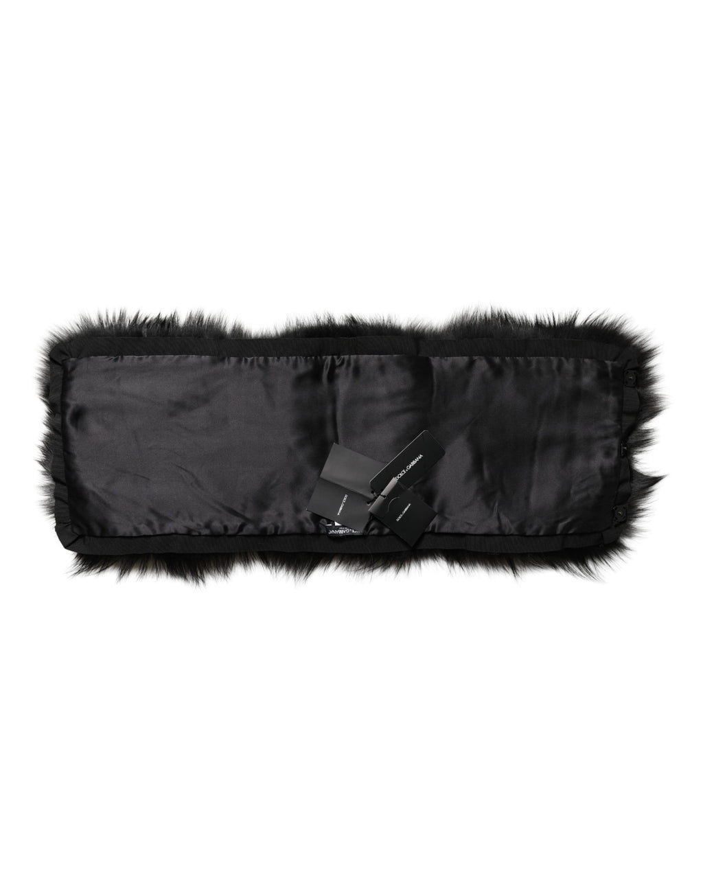 Black Fur Shoulder Collar Wrap Shawl Scarf