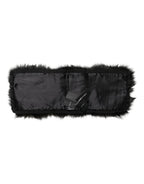 Black Fur Shoulder Collar Wrap Shawl Scarf
