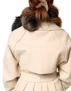 Brown Red Fox Fur Neck Warmer Winter Scarf