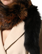 Brown Red Fox Fur Neck Warmer Winter Scarf