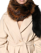 Brown Red Fox Fur Neck Warmer Winter Scarf