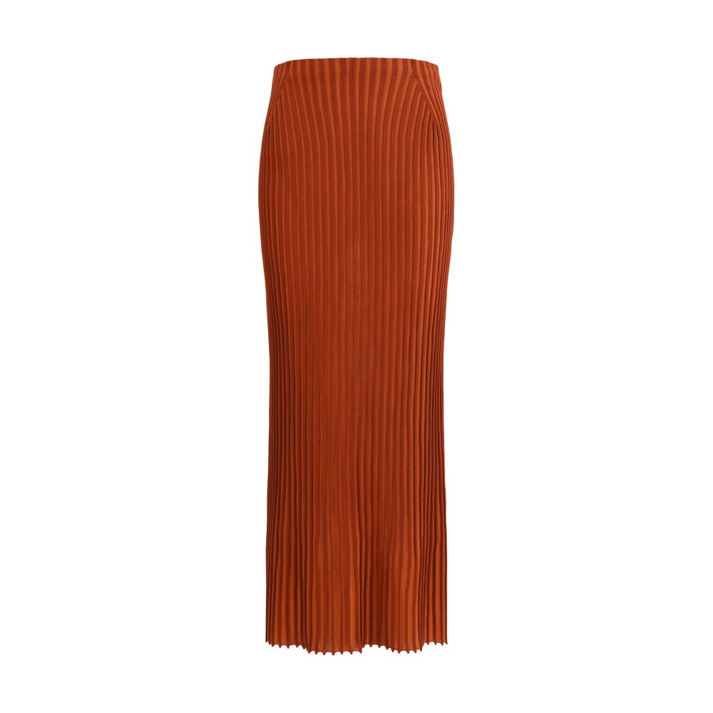Multicolor Merino Wool Long Skirt