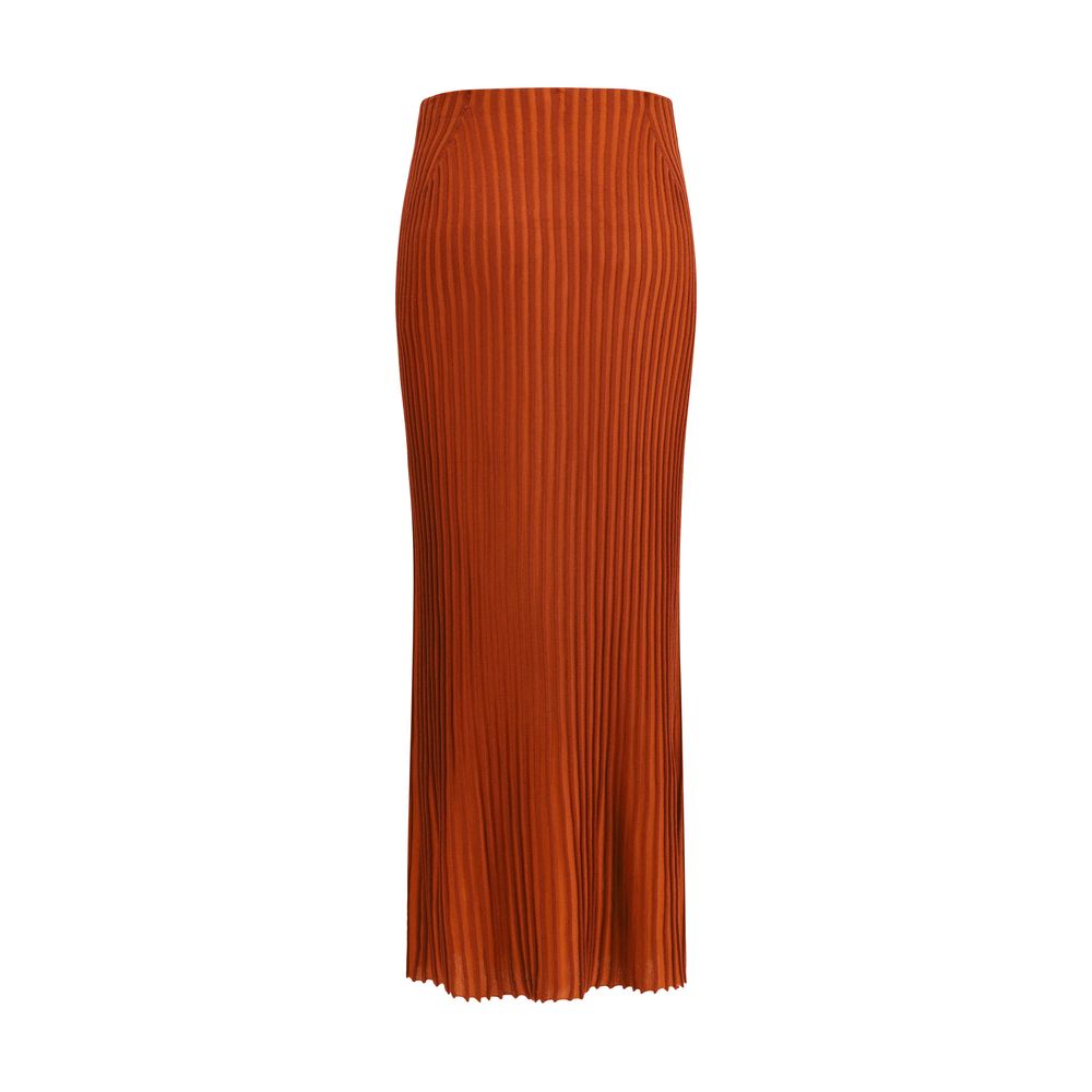 Multicolor Merino Wool Long Skirt