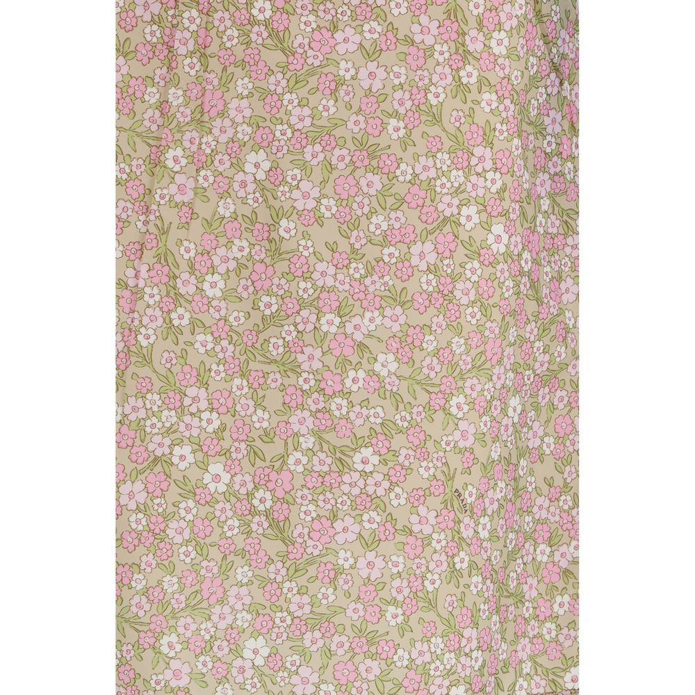 Multicolor Nylon Midi Skirt