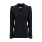 Black Fleece Wool Coat
