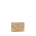 Beige Calf Leather Bos Taurus Wallet