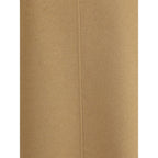 Beige Wool Casual Dress