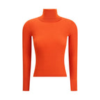 Orange Wool Turtleneck