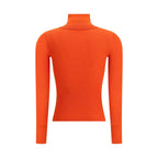 Orange Wool Turtleneck