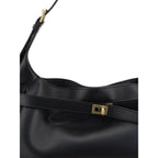 Black Calf Leather Bos Taurus Shoulder Bag