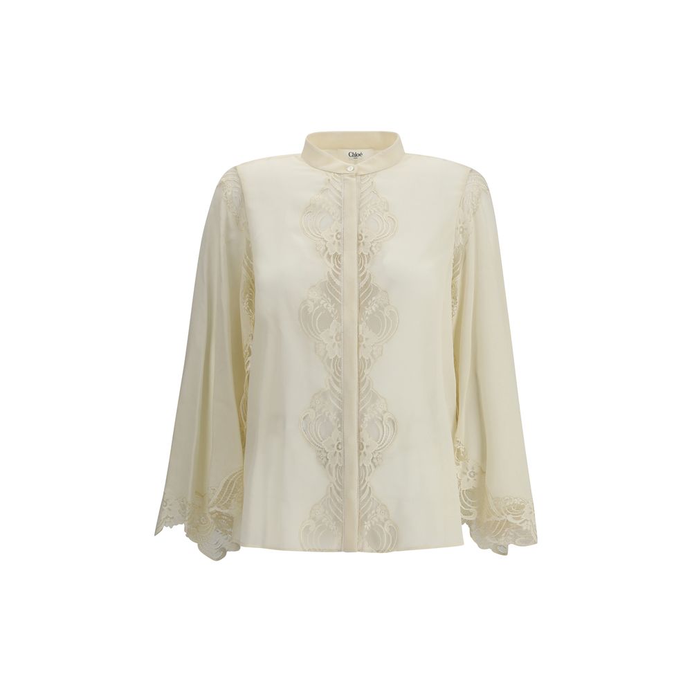 Beige Silk Blouse
