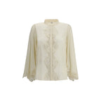 Beige Silk Blouse