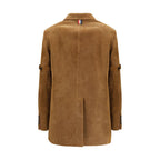 Beige Calf Leather Bos Taurus Coat