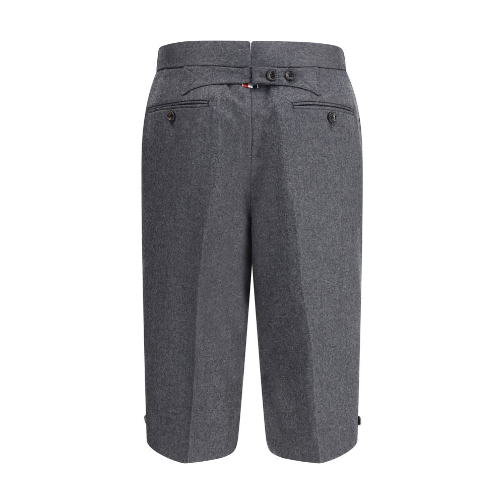 Gray Wool Bermuda Shorts