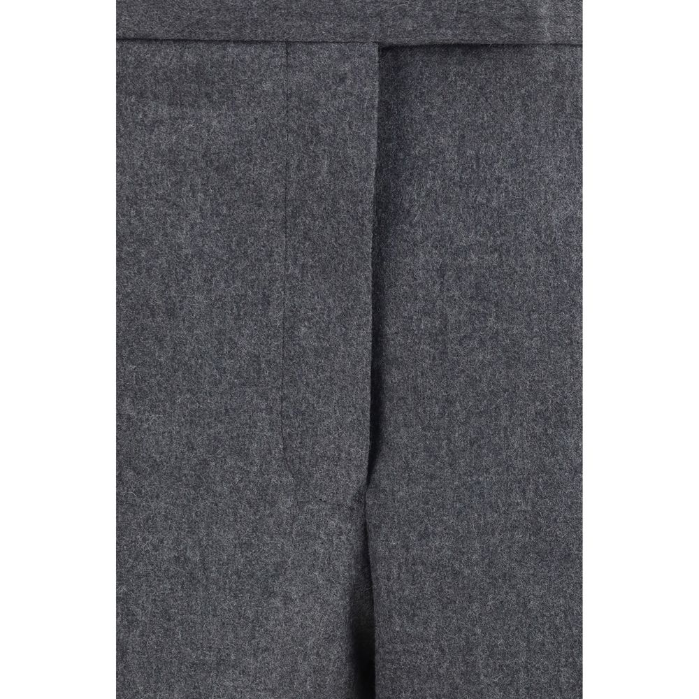 Gray Wool Bermuda Shorts
