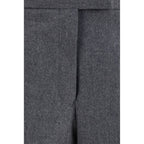 Gray Wool Bermuda Shorts