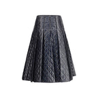 Black Polyamide Midi Skirt