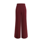 Bordeaux Wool Casual Pants