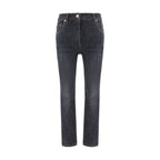 Black Cotton Skinny Jeans