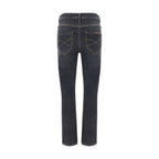 Black Cotton Skinny Jeans
