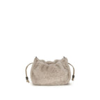 Gray Fur Shoulder Bag