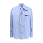 Blue Cotton Dress Shirt