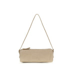 Beige Calf Leather Bos Taurus Shoulder Bag